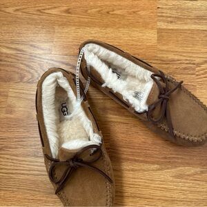 UGG Tan Suede Moccasin Slippers